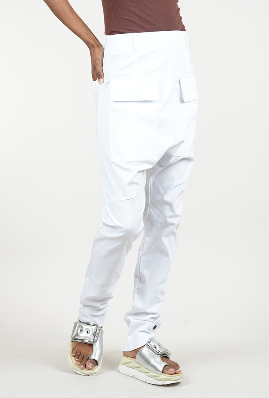 Pluslavie Poplin Pocket Pant, White 