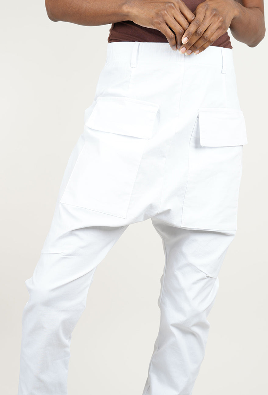Pluslavie Poplin Pocket Pant, White 