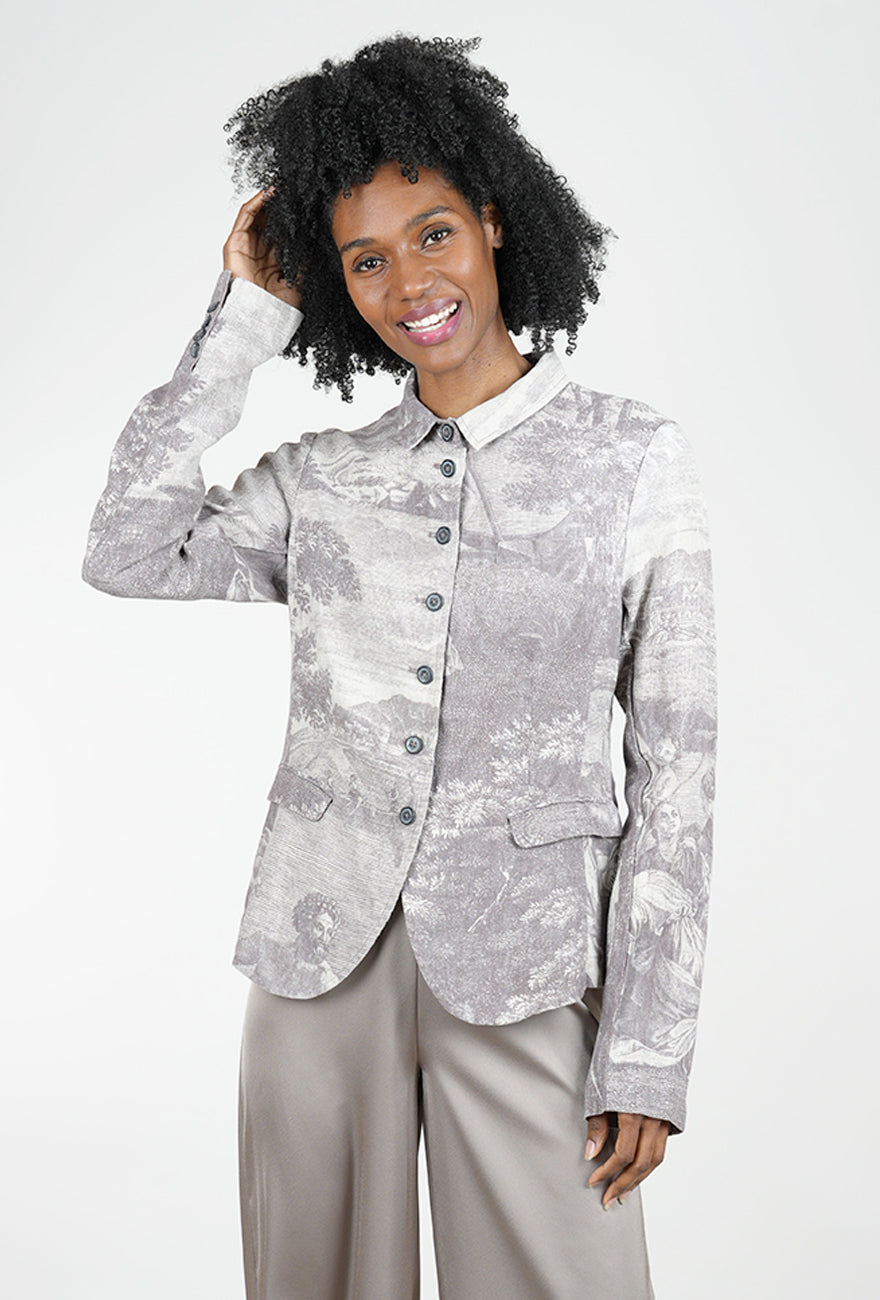 Rundholz Linen Pastoral Jacket, Amber Print 