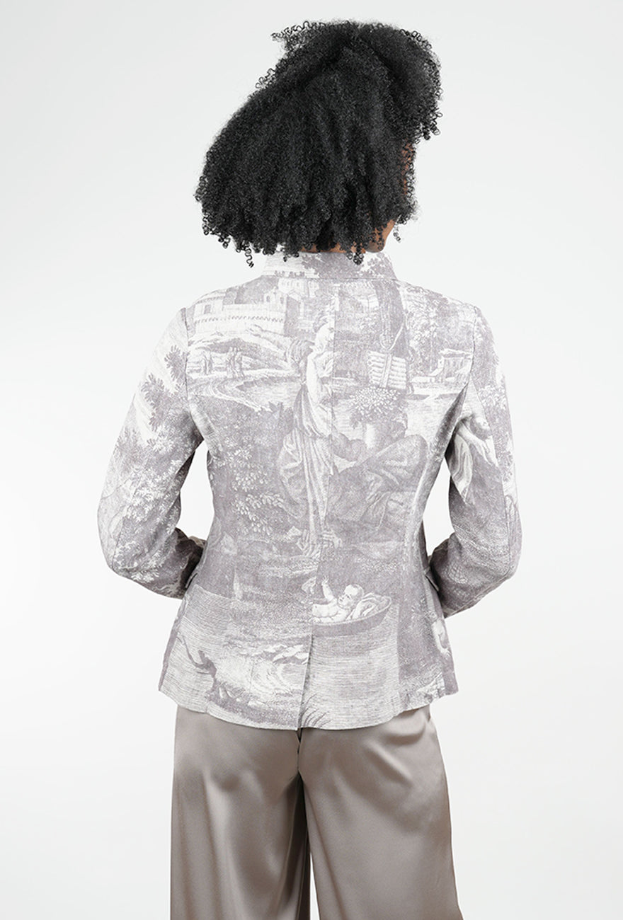 Rundholz Linen Pastoral Jacket, Amber Print 