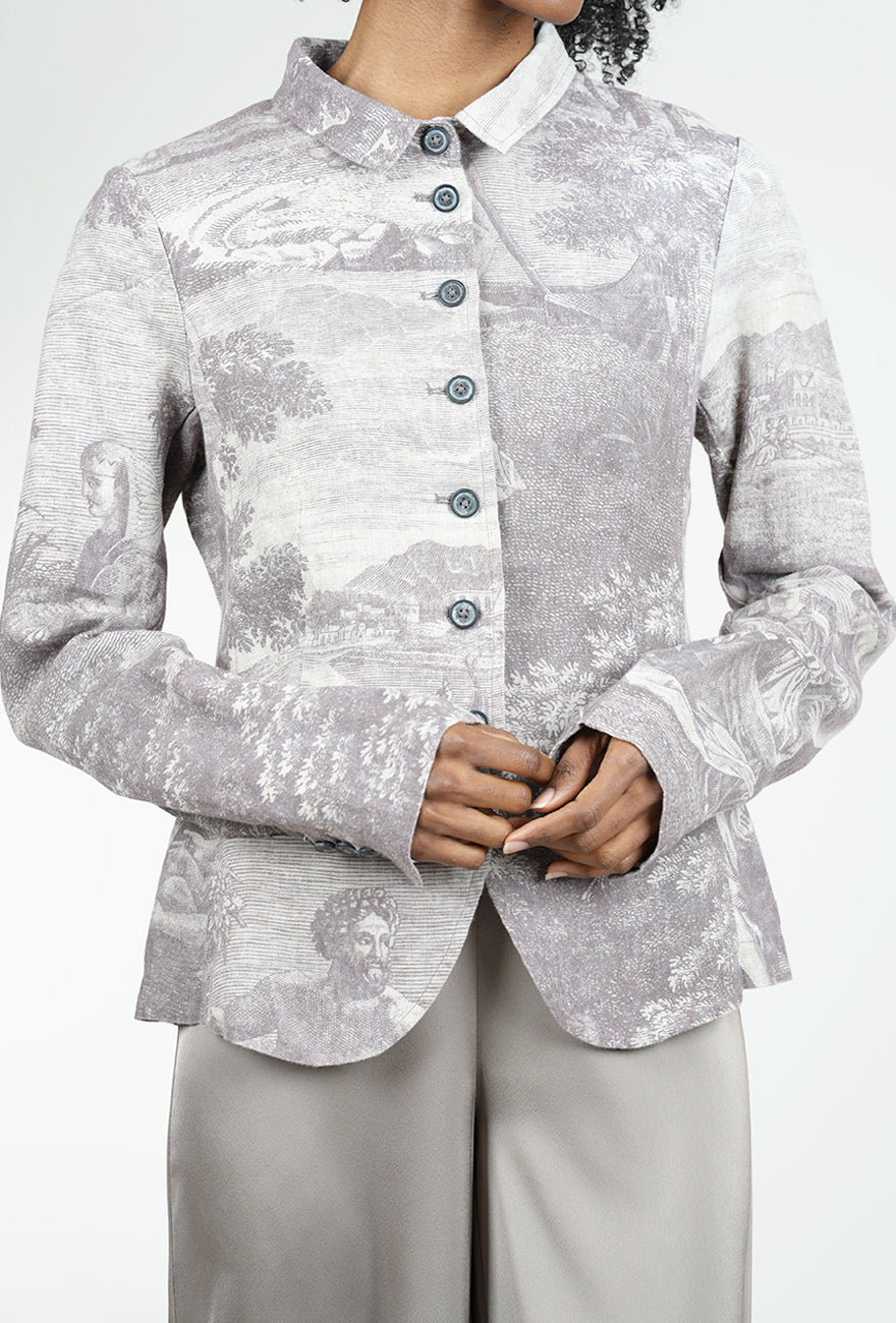 Rundholz Linen Pastoral Jacket, Amber Print 