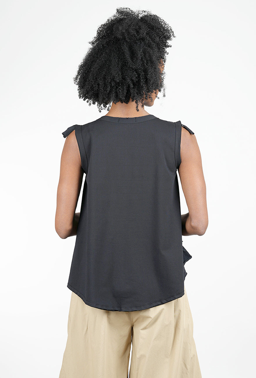 Kedziorek Ruffle Edge Tank, Black 