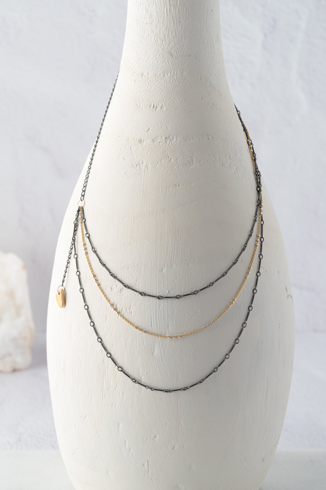 Chikahisa Studio Layered Mixed Metal Necklace 