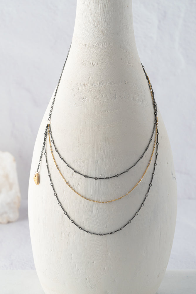 Chikahisa Studio Layered Mixed Metal Necklace 