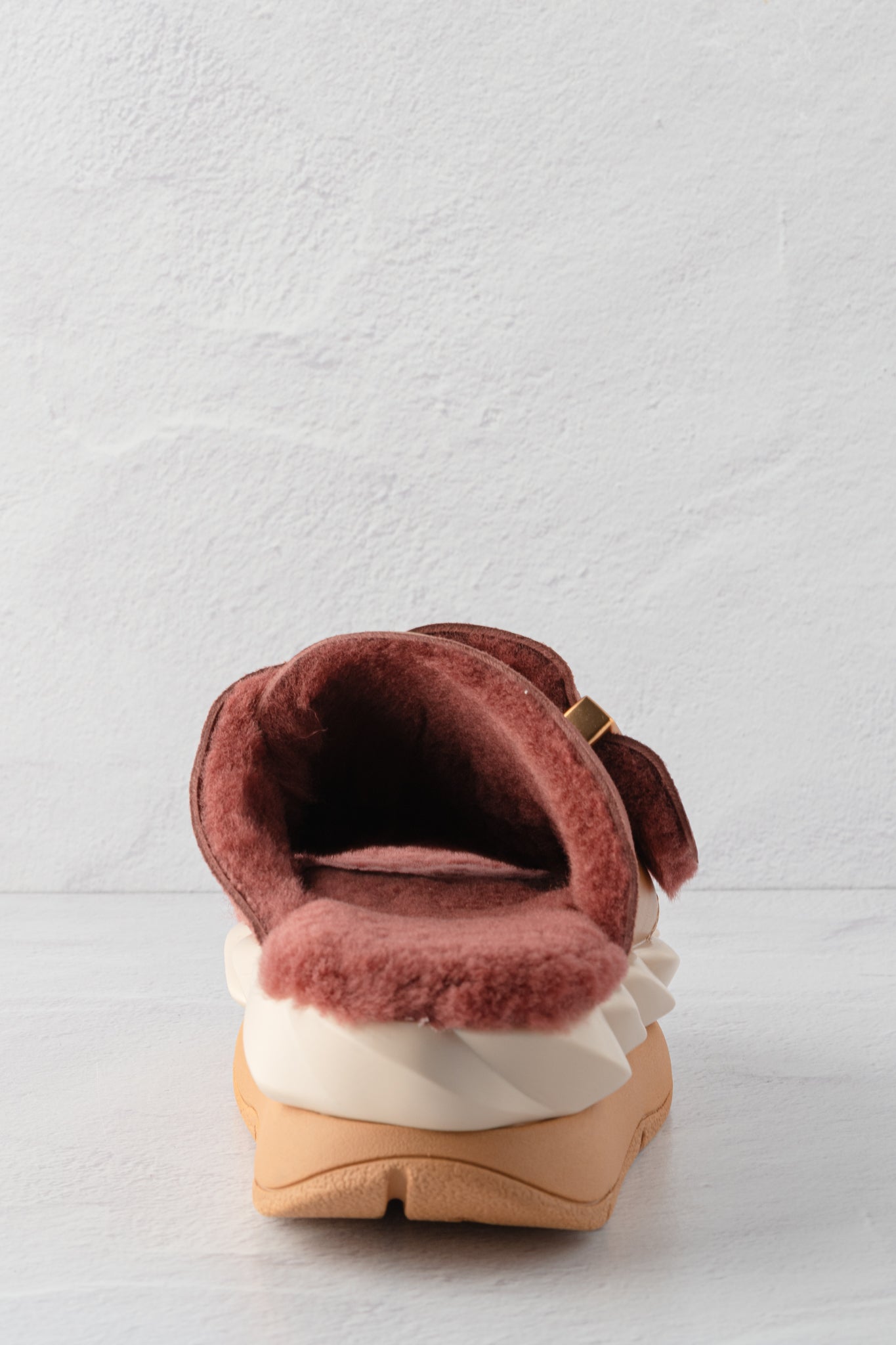 4CCCCEES Mellow Laze Shearling Sandal, Rose 