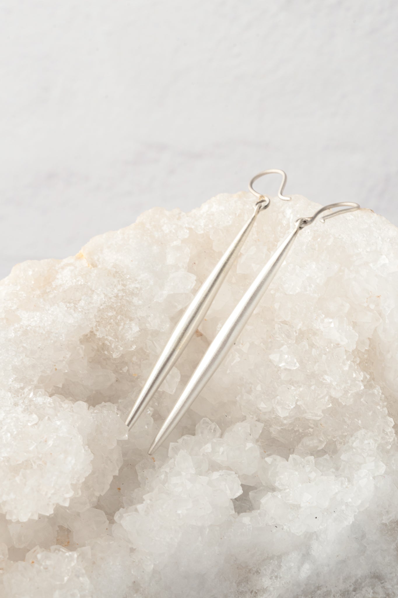 Jane Diaz Spike Drop Earrings, Sterling Silver 