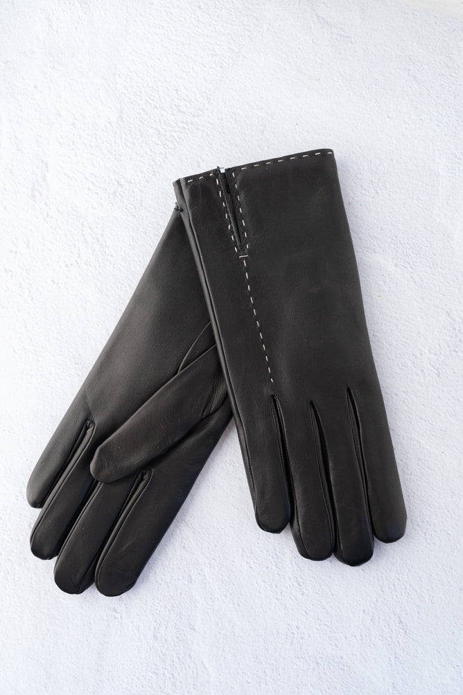 Santacana Madrid Lambskin Gloves, Black 