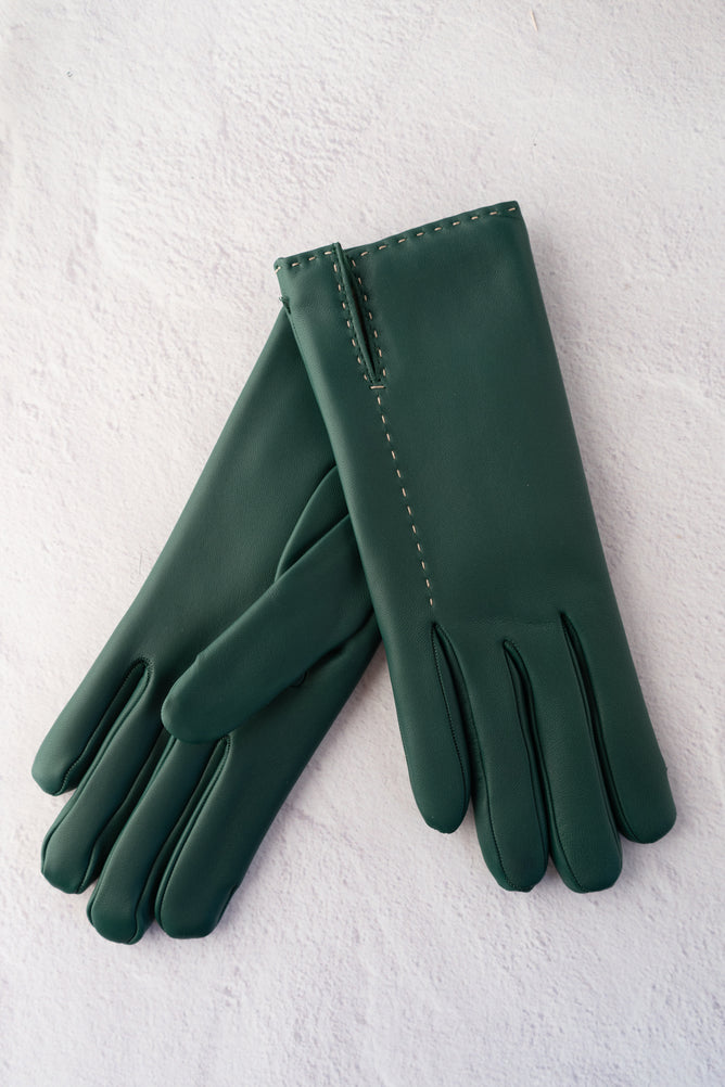 Santacana Madrid Lambskin Gloves, Forest 