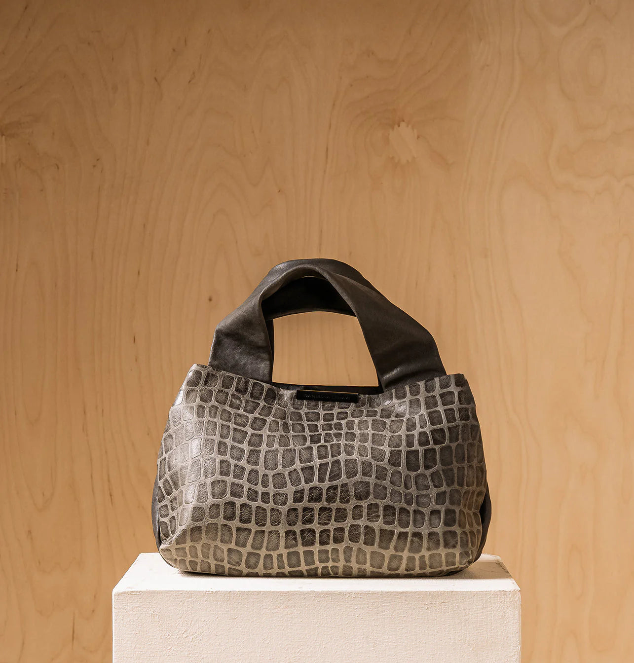 Daniella Lehavi Eveline Medium Satchel, Gray Mosaic 