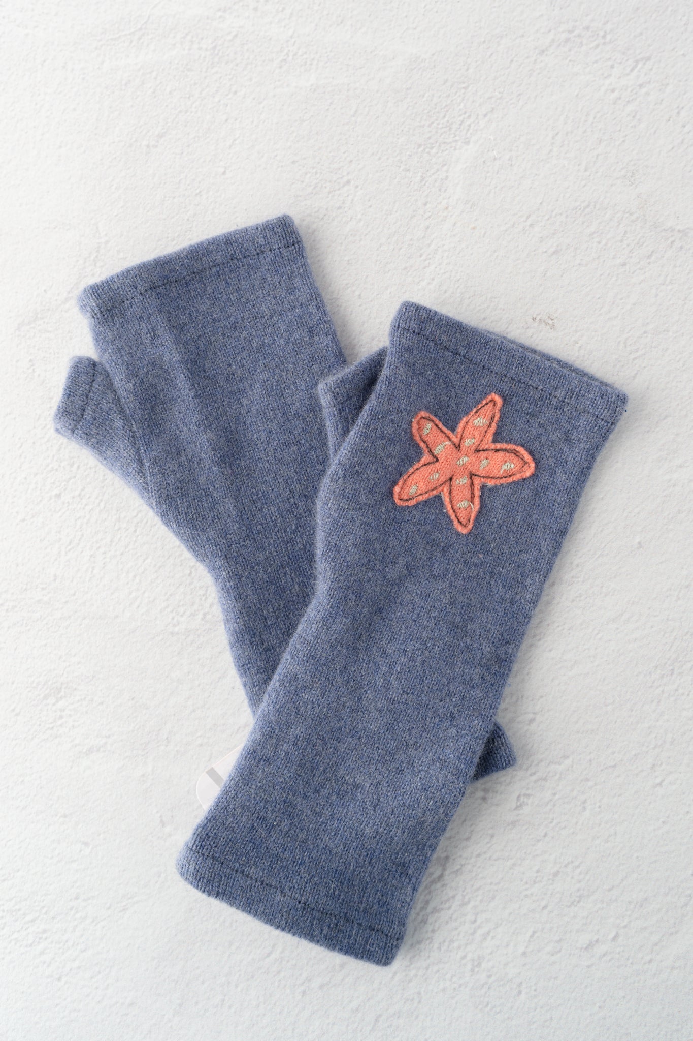 Sardine Recycled Cashmere Handwarmers, Starfish, Pink/Purple 