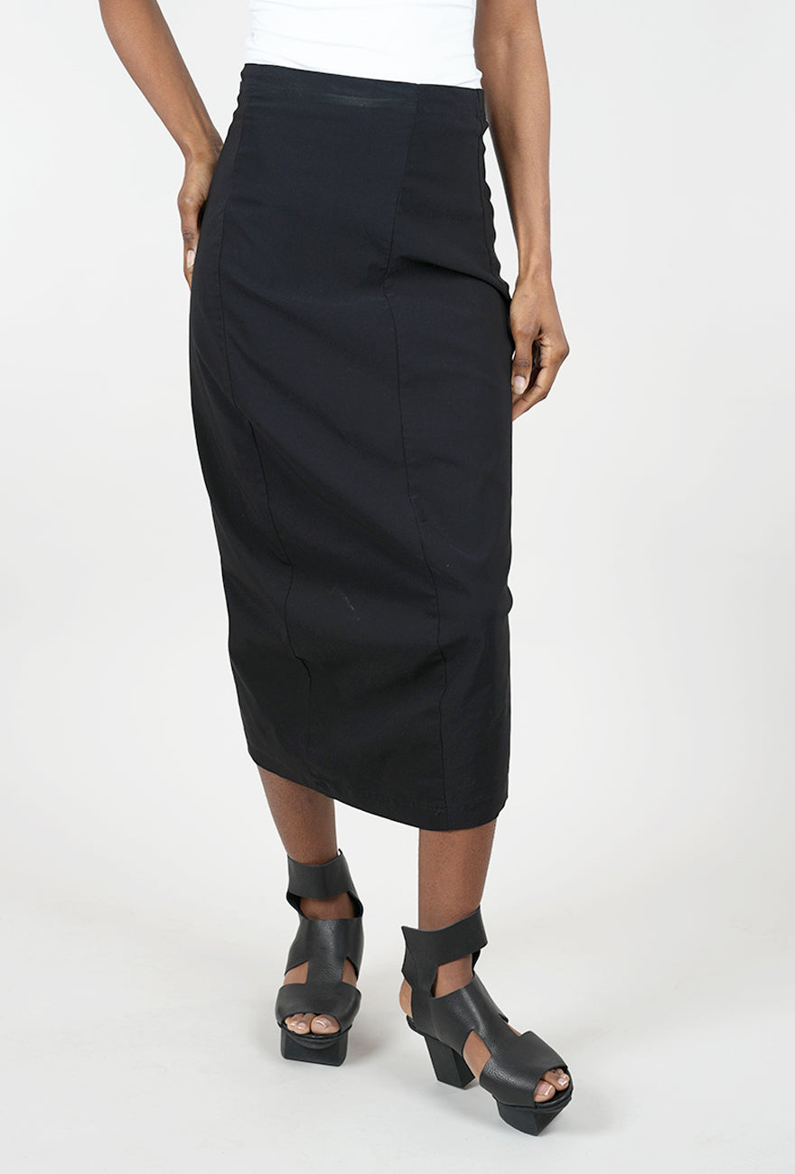 Rundholz Sig Stretch Essential Slim Skirt, Black 