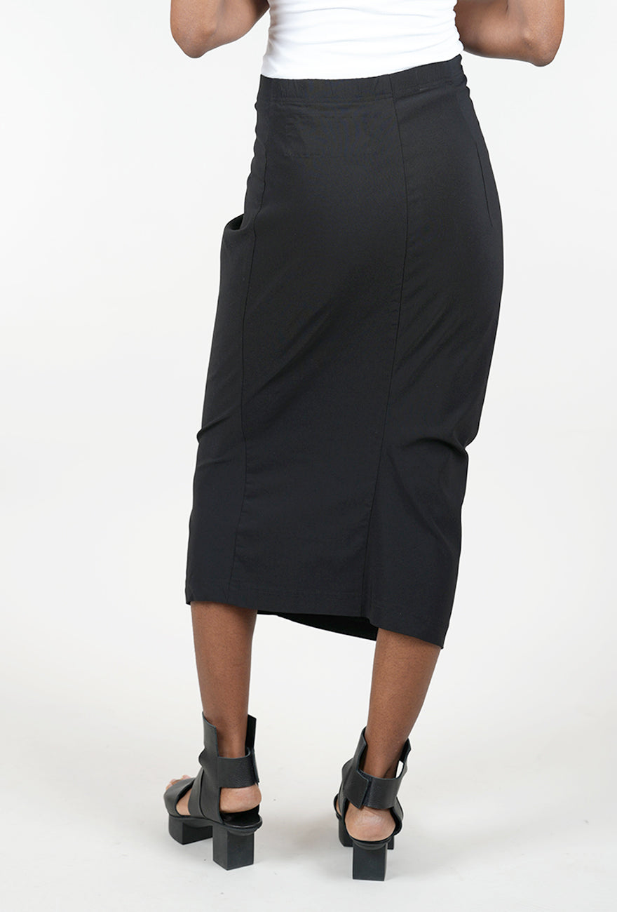 Rundholz Sig Stretch Essential Slim Skirt, Black 