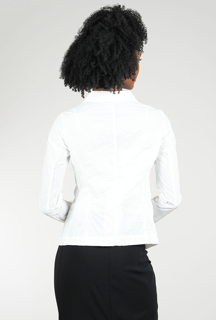 Rundholz Embossed Poplin Jacket, Off White 