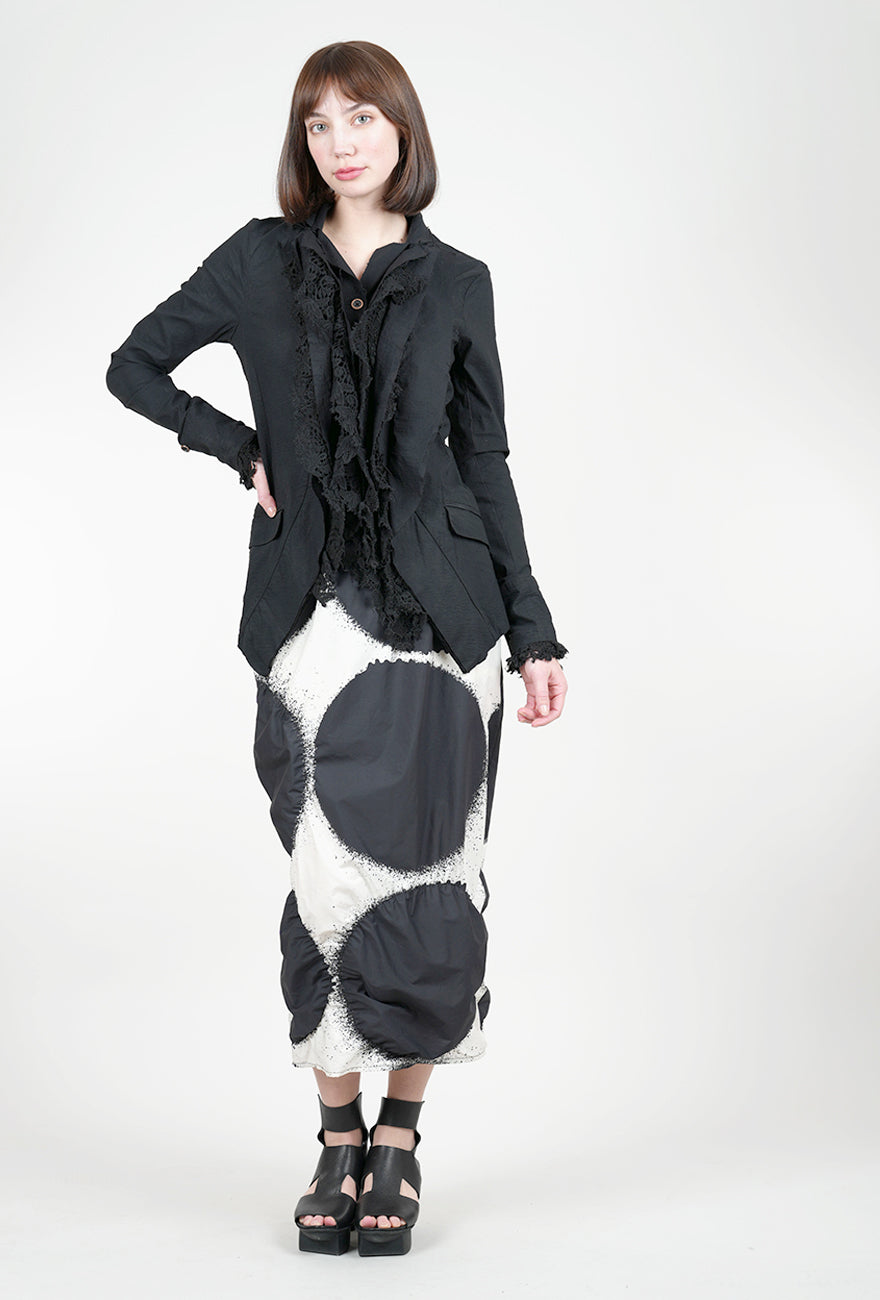 Rundholz Lace Cascade Stretch Jacket, Black Gloss 