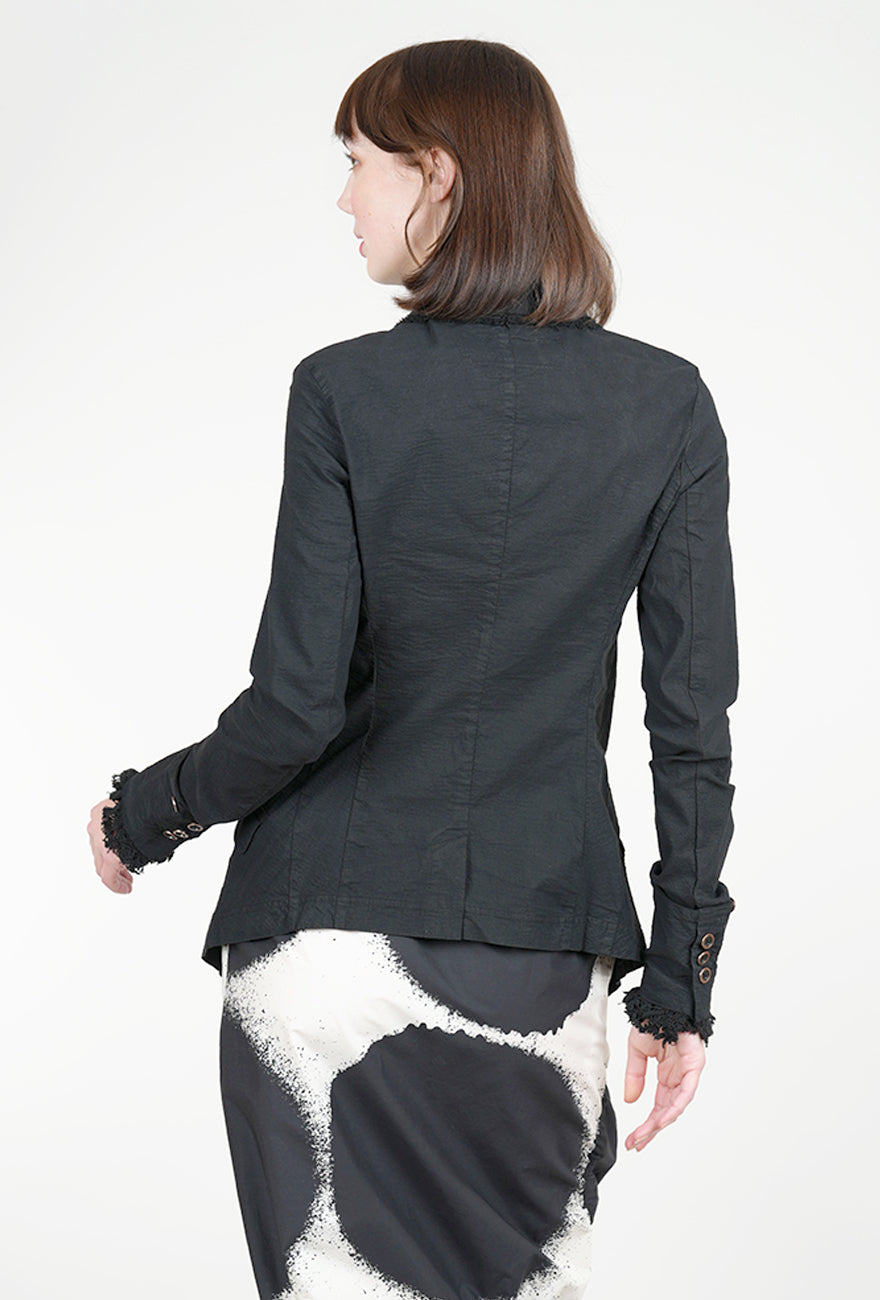 Rundholz Lace Cascade Stretch Jacket, Black Gloss 