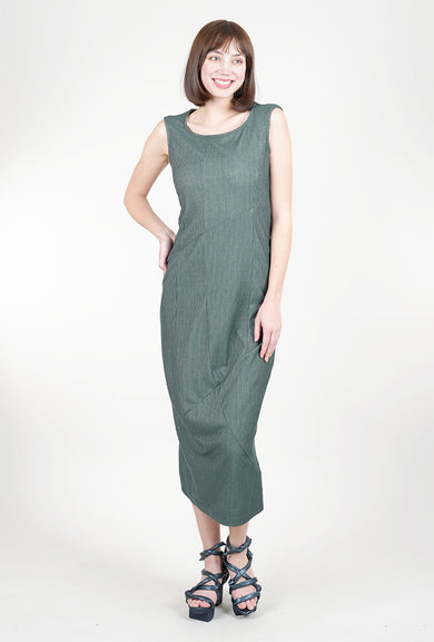 Rundholz Knit Texture S/L Slim Dress, Tree Stripe 