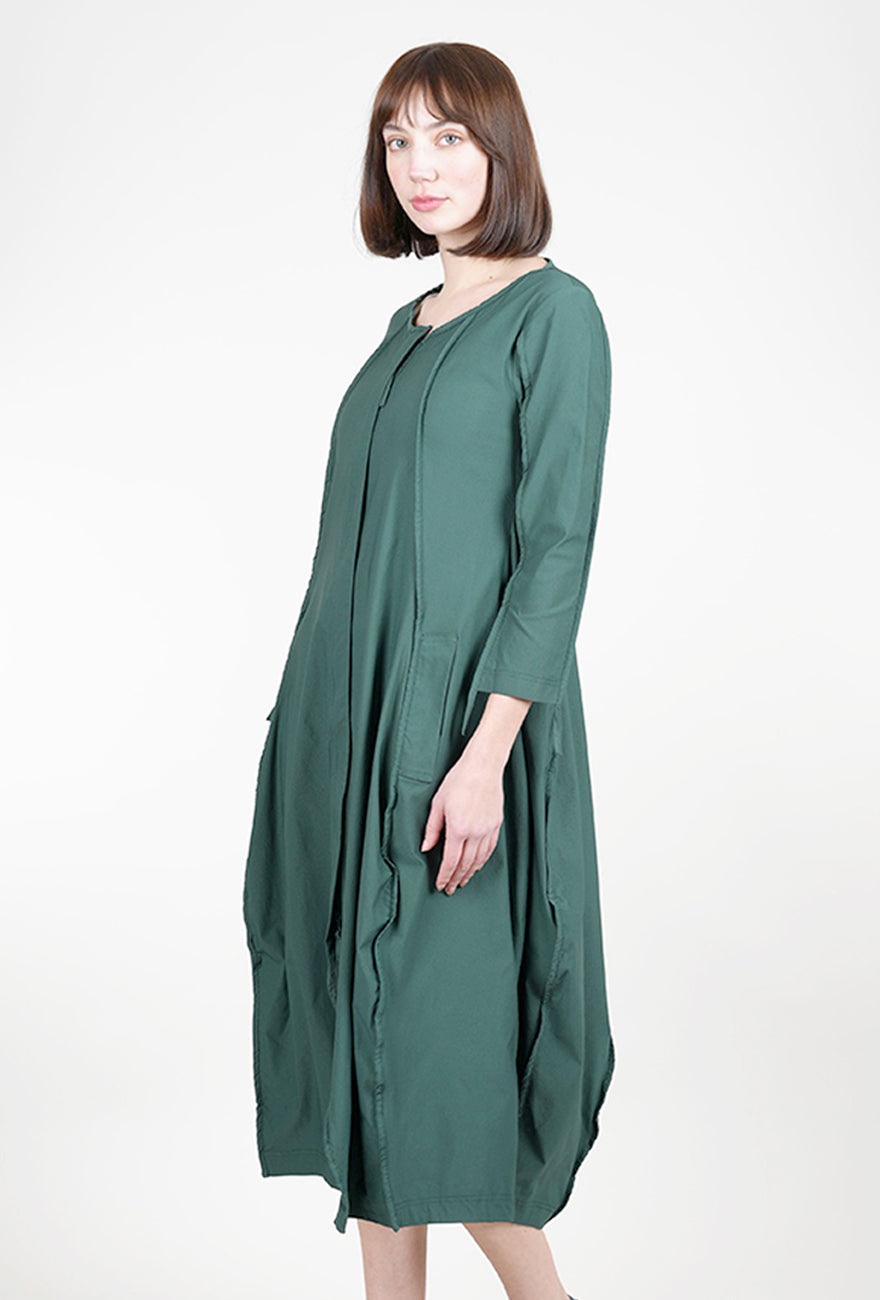 Rundholz Twill Tech Zip-Front Dress, Tree 