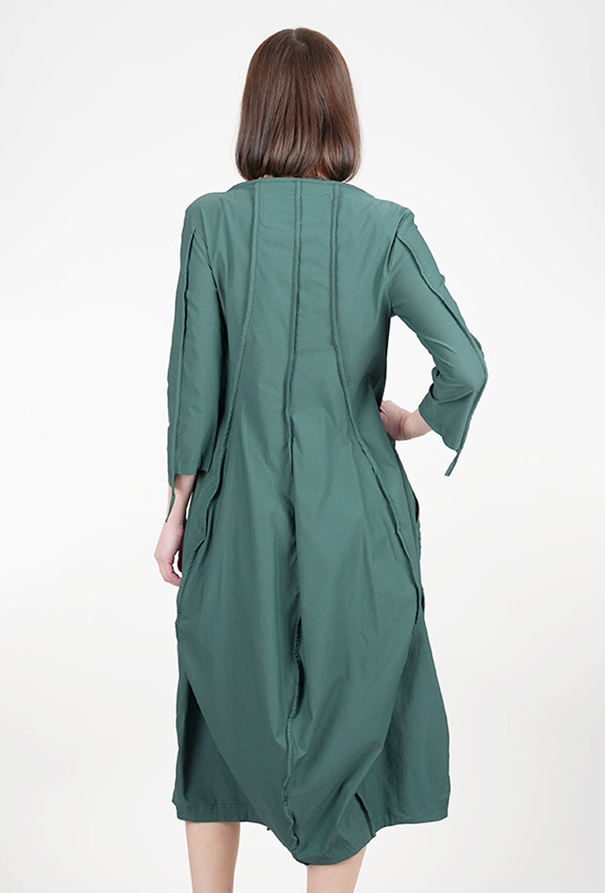 Rundholz Twill Tech Zip-Front Dress, Tree 