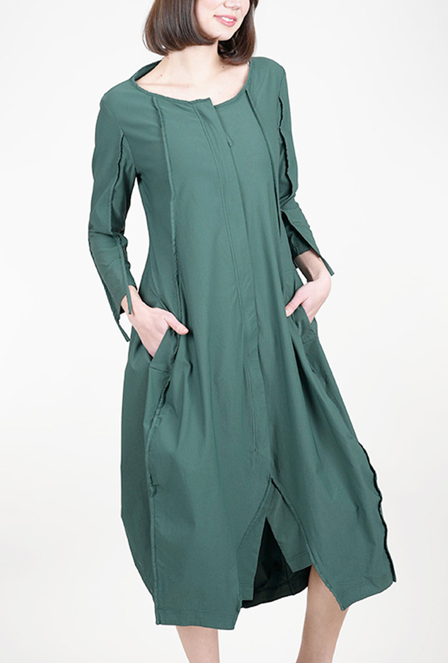 Rundholz Twill Tech Zip-Front Dress, Tree 