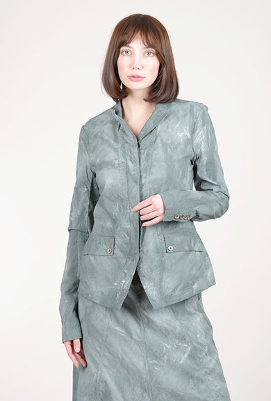 Rundholz Painted Texture Slim Jacket, Seaweed Fog 