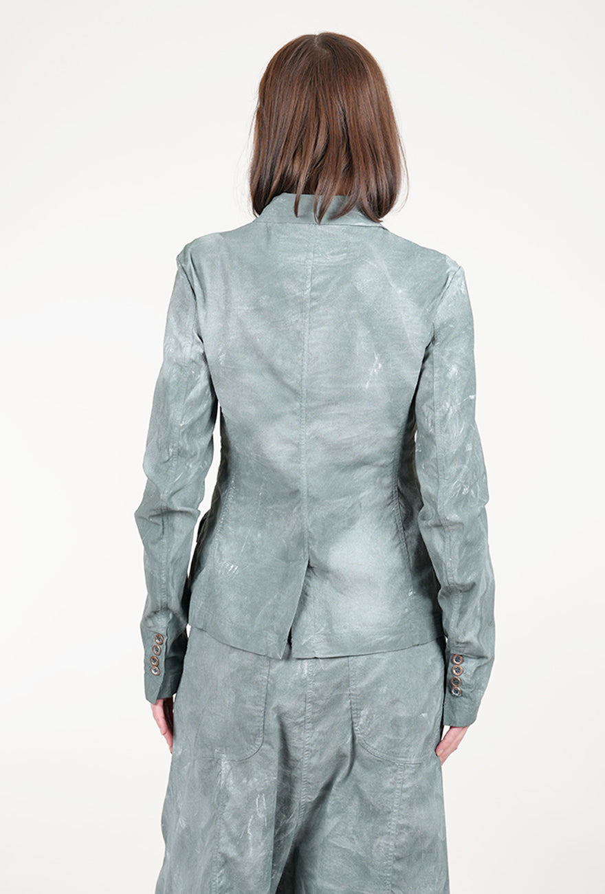 Rundholz Painted Texture Slim Jacket, Seaweed Fog 