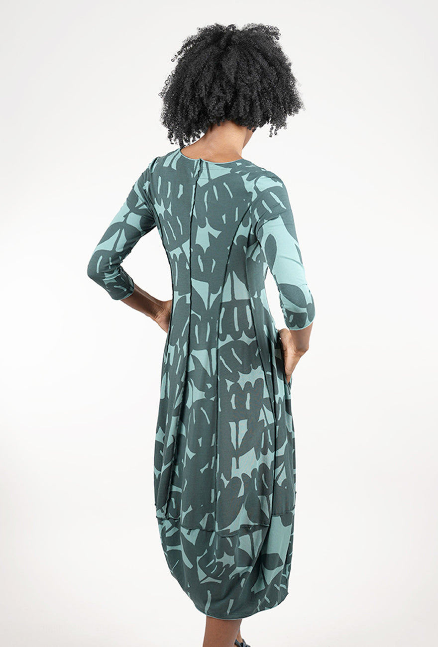 Rundholz Knit Jersey Shapely Dress, Tree Print 