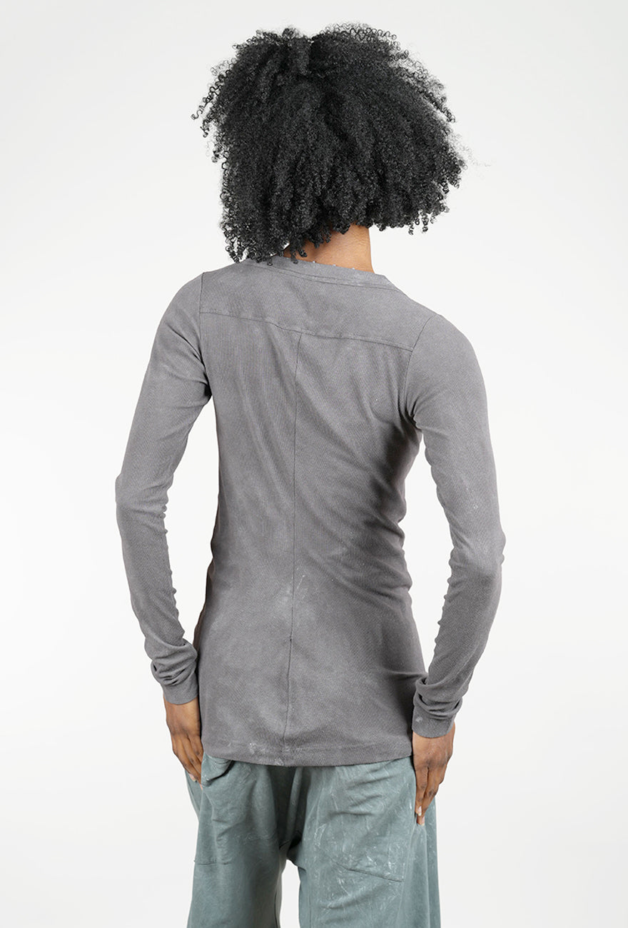 Rundholz Hidden Lace Ribbed Tee, Amber Fog 