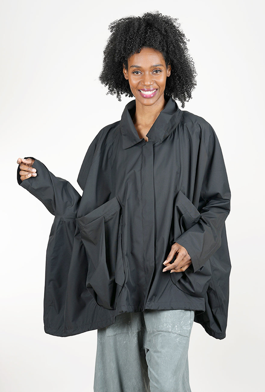 Rundholz Waterproof Short Swing Jacket, Black 