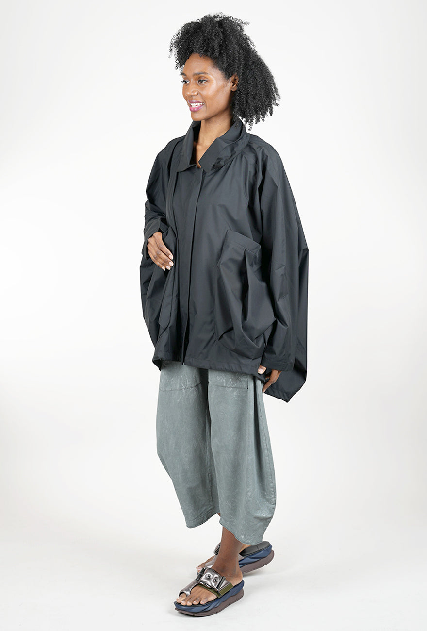 Rundholz Waterproof Short Swing Jacket, Black 