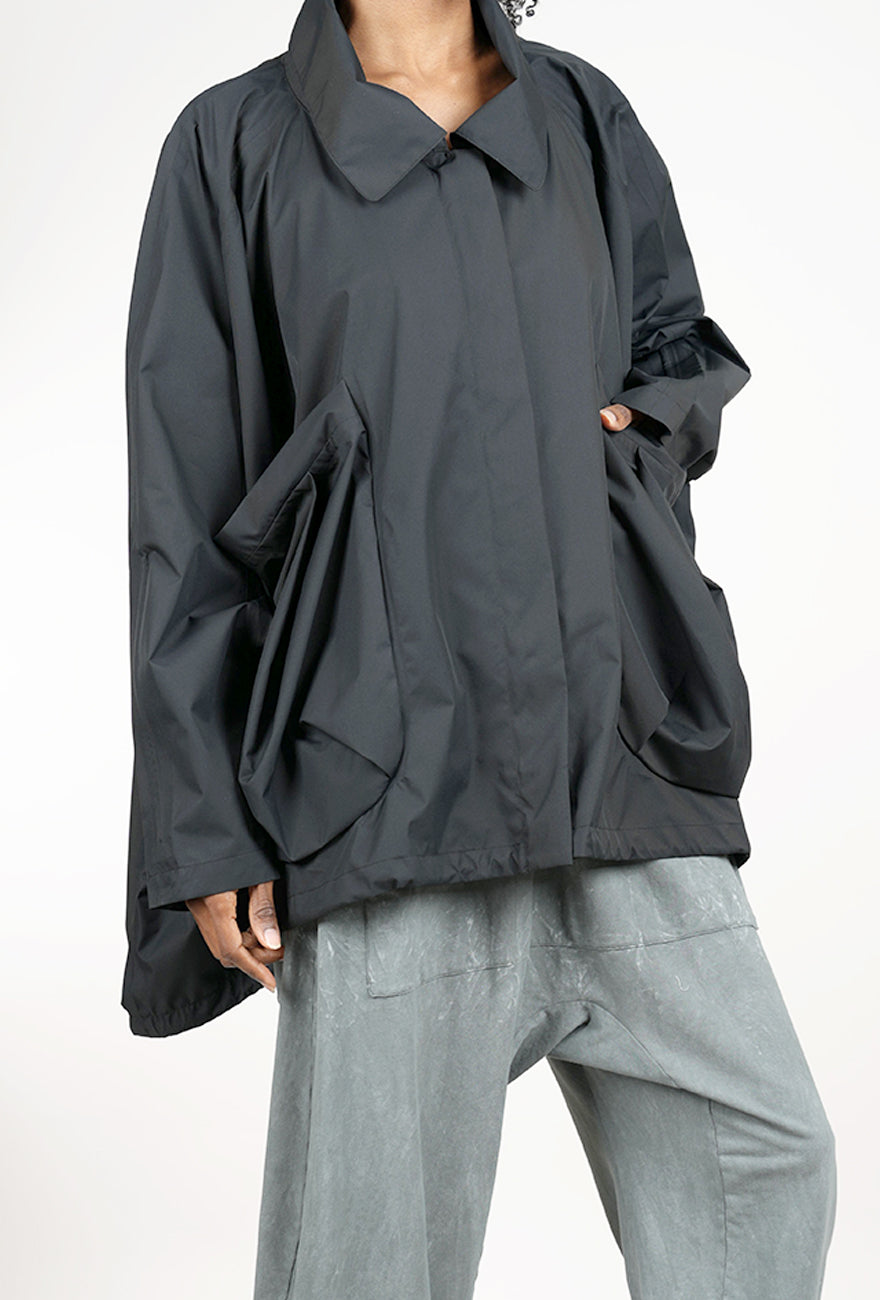 Rundholz Waterproof Short Swing Jacket, Black 