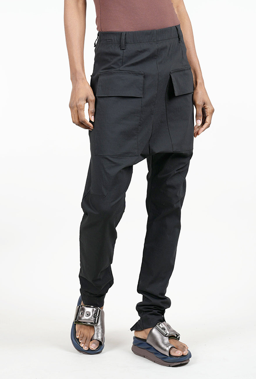 Pluslavie Poplin Pocket Pant, Black 