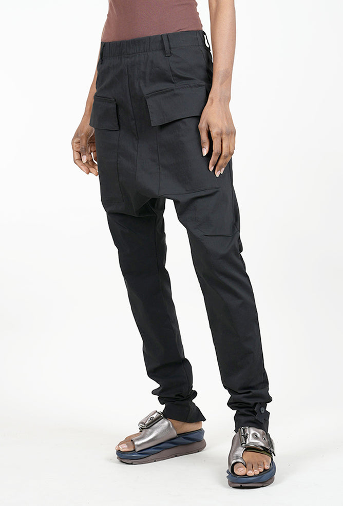 Pluslavie Poplin Pocket Pant, Black 