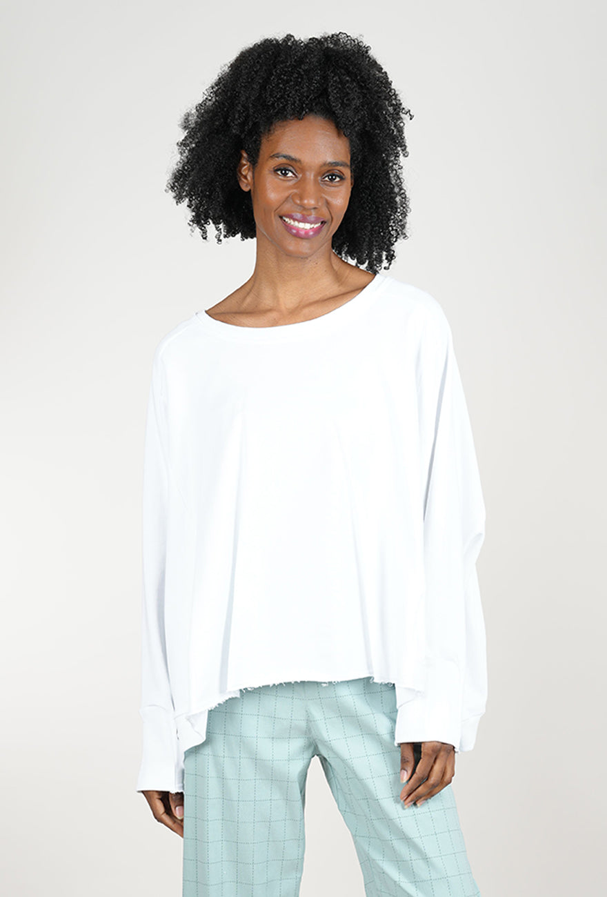 Pluslavie Wide Short Sweat, White Plus 