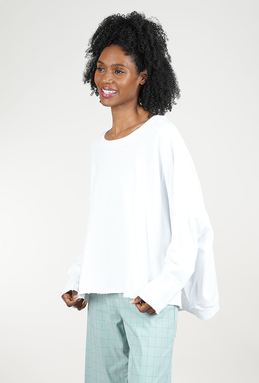 Pluslavie Wide Short Sweat, White Plus 