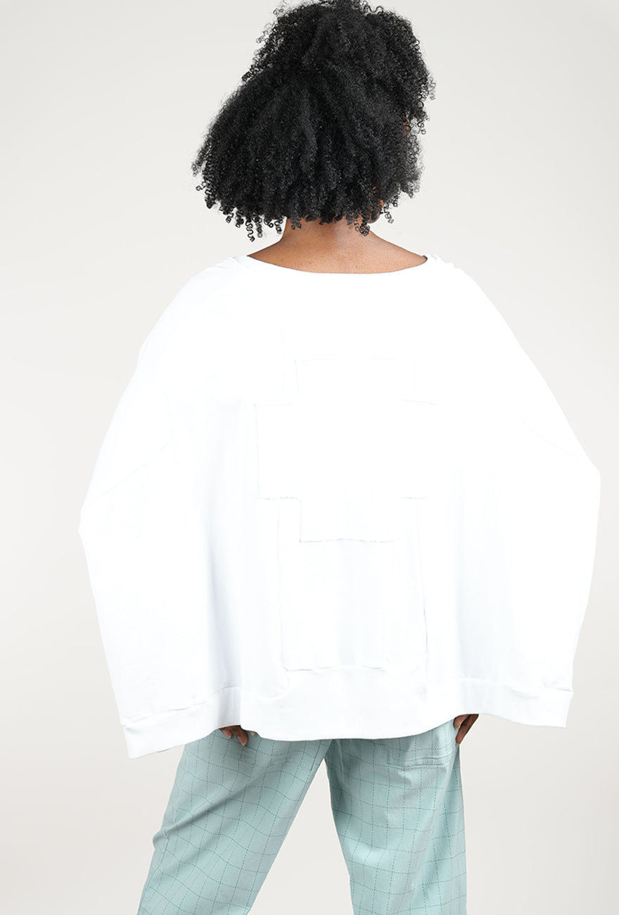 Pluslavie Wide Short Sweat, White Plus 