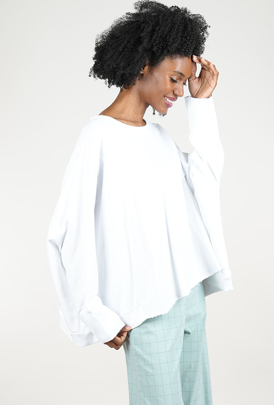 Pluslavie Wide Short Sweat, White Plus 