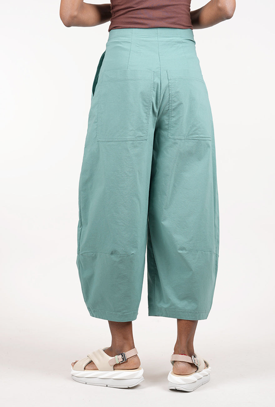 Rundholz Cotton Linen Scrunch Pocket Pant, Grass 