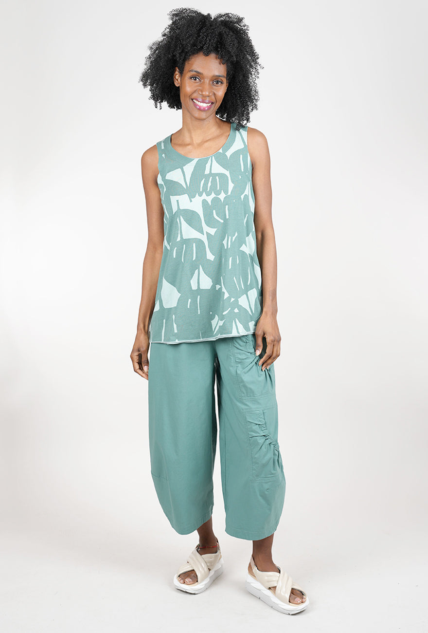 Rundholz Knit Jersey Refined Tank, Grass Print 