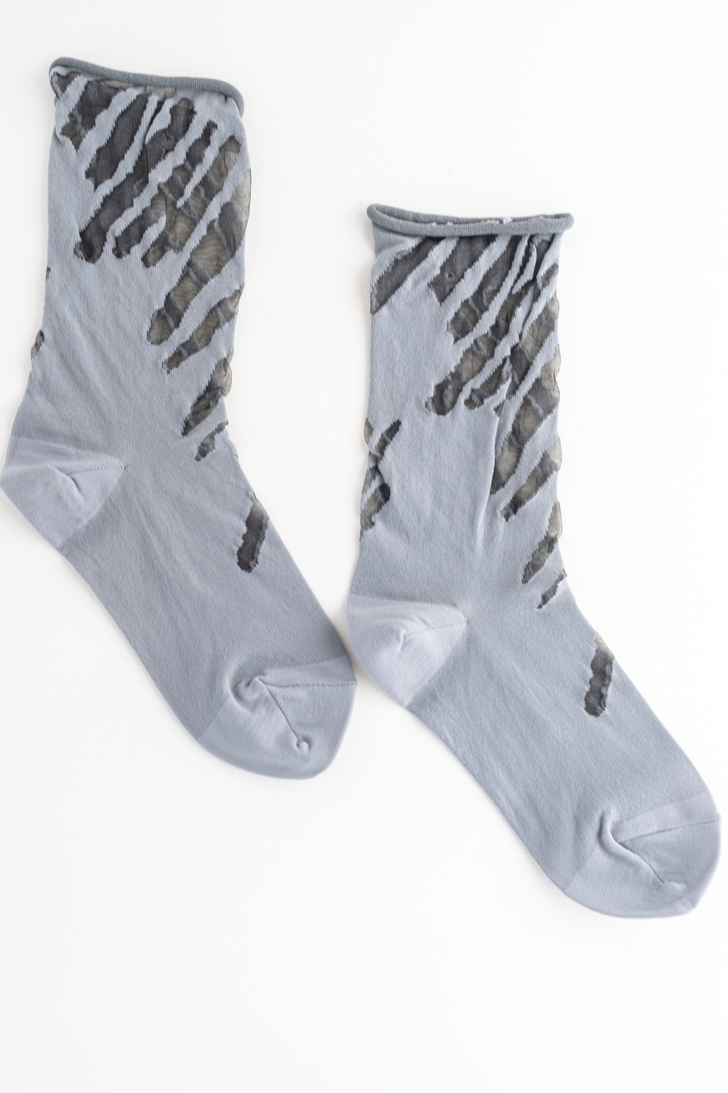 Moyuru Sheer Detail Sock, Gray Gray One Size