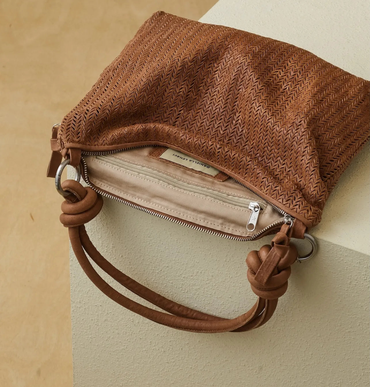 Daniella Lehavi Dallas Contour Shoulder Bag, Sigaro 