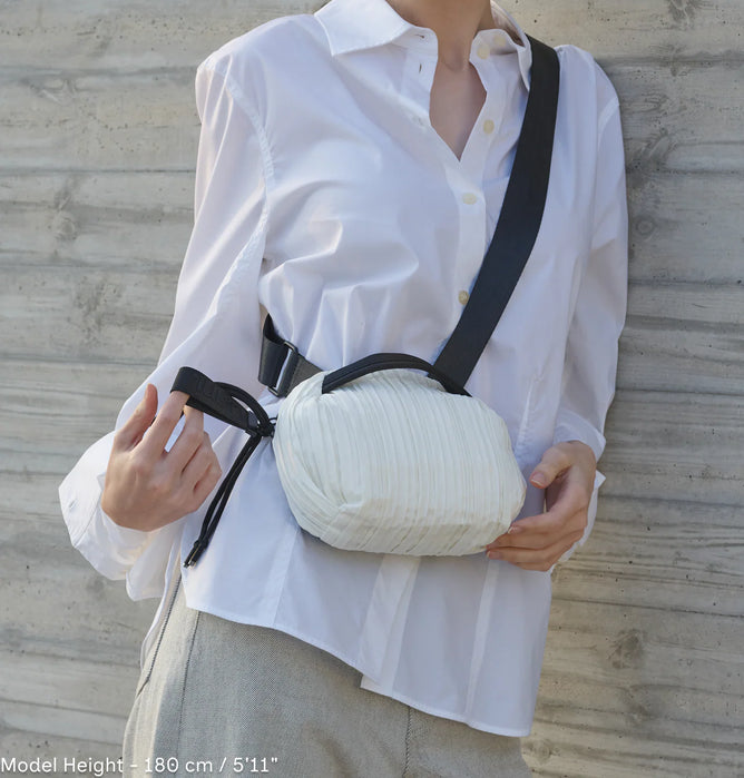 Daniella Lehavi Frankie Mini Crossbody Bag - Pleated White 