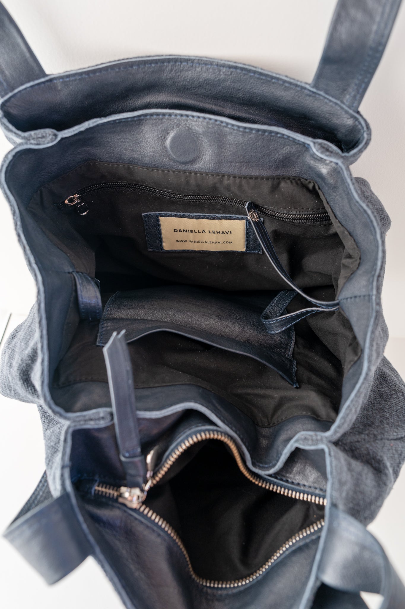 Daniella Lehavi Olympia Medium Tote, Stonewash Navy 