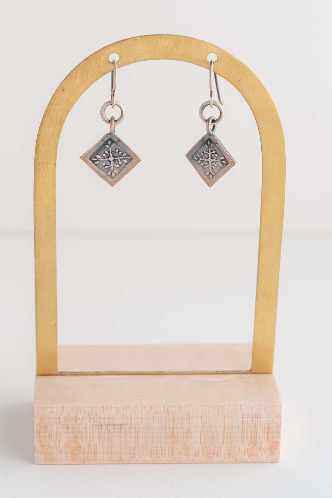 Deborah Woolfork Fine & Sterling Silver Square Earrings 