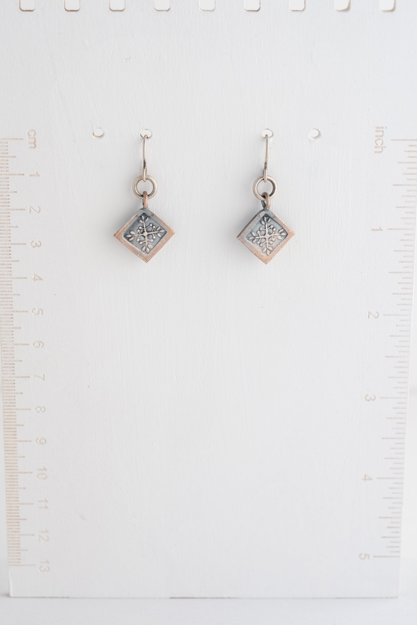 Deborah Woolfork Fine & Sterling Silver Square Earrings 