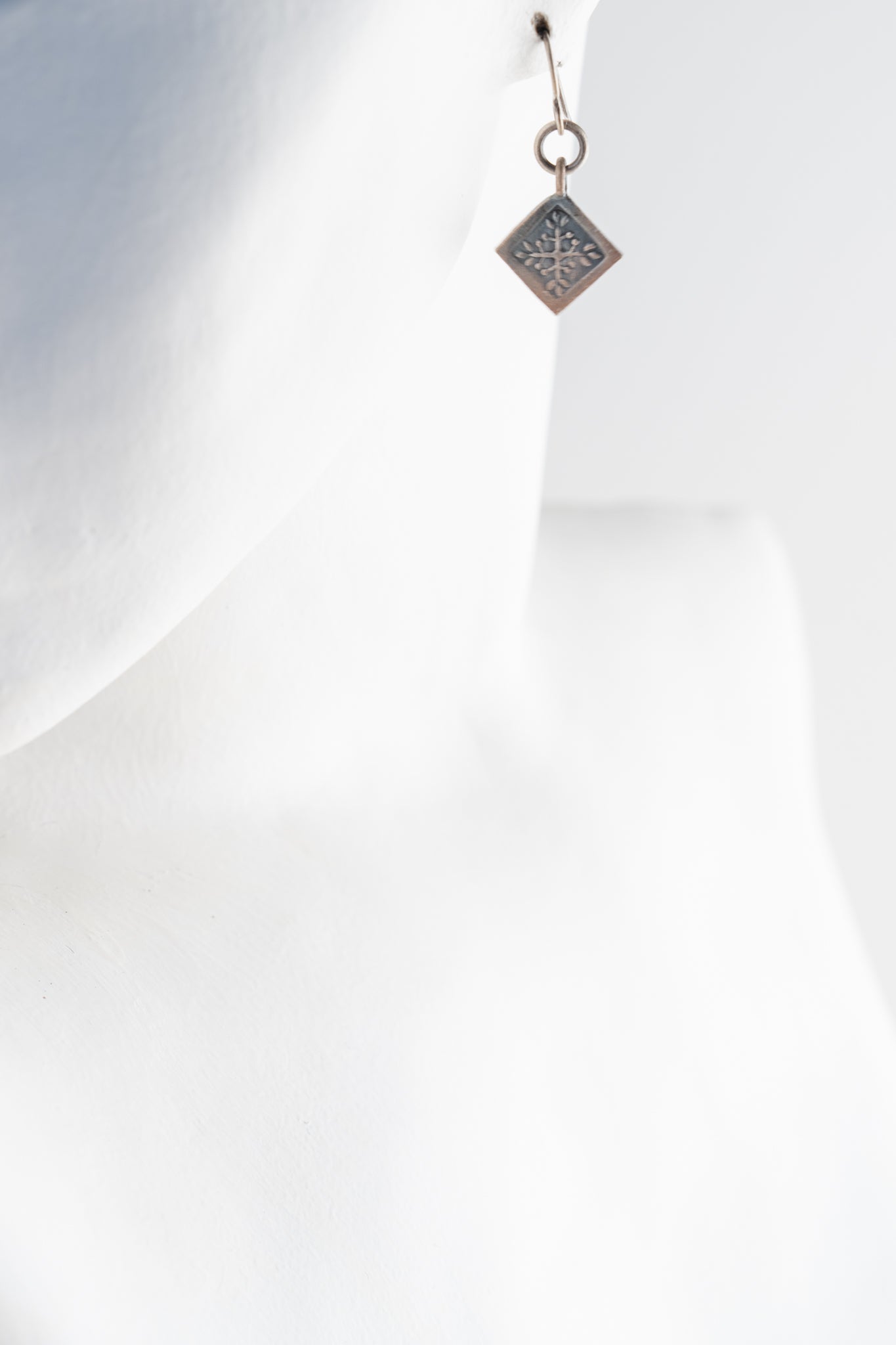 Deborah Woolfork Fine & Sterling Silver Square Earrings 