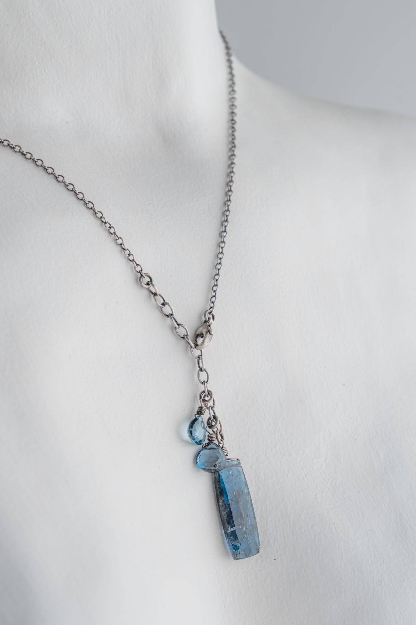 Deborah Woolfork Kyanite & Blue Topaz Pendant 