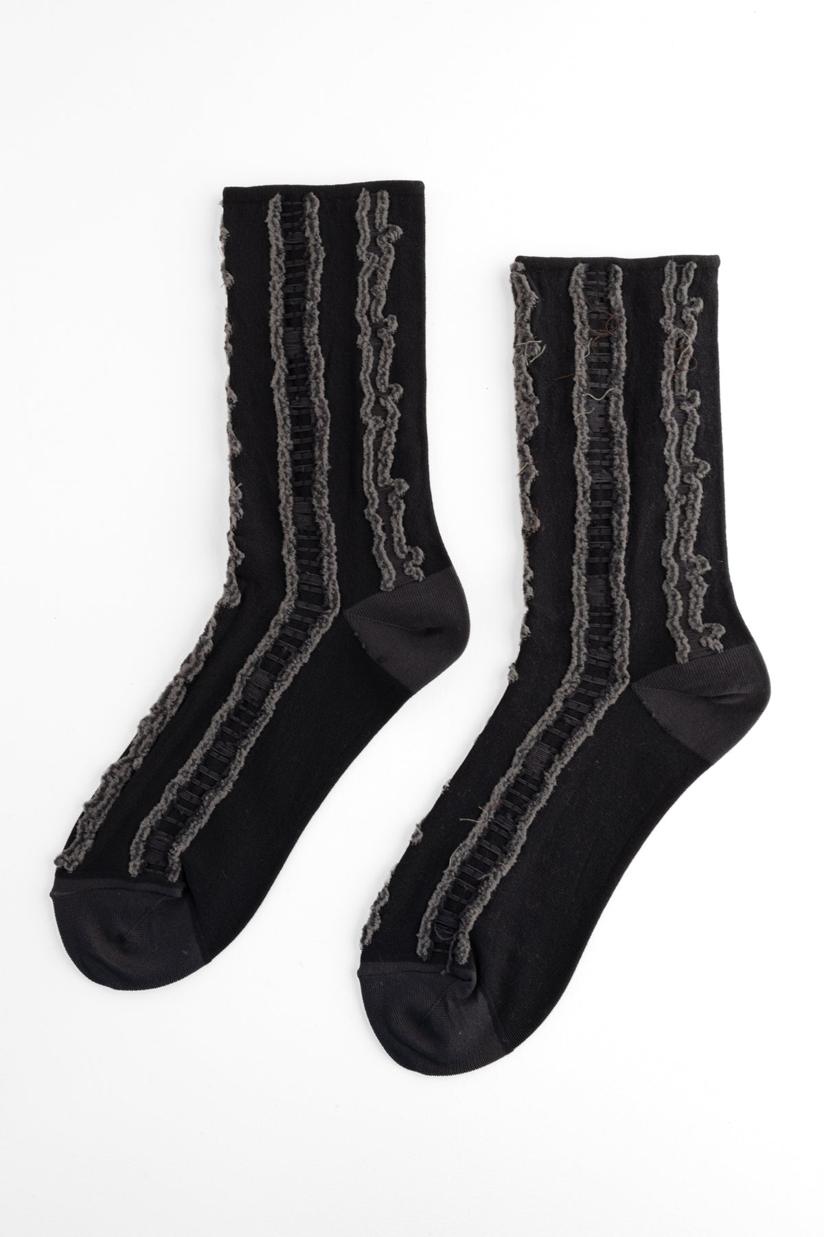 Moyuru Diplo Wavy Stripe Sock, Black/Gray 