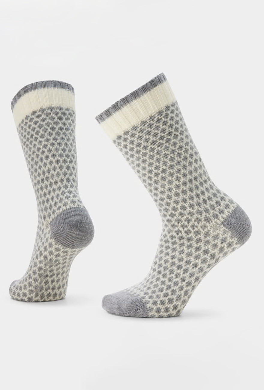 Smartwool Everyday Cozy Popcorn Polka Dot Crew, Natural 