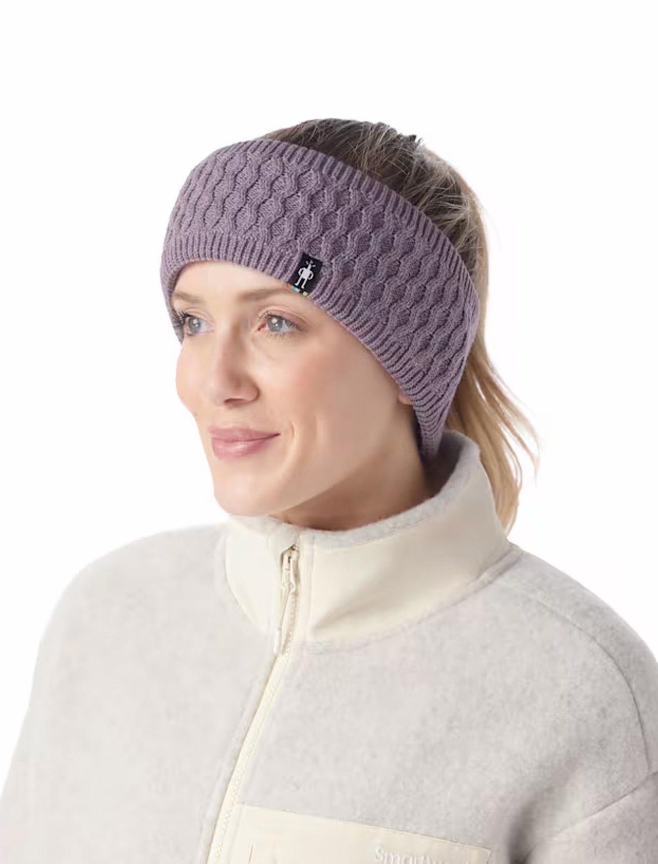 Smartwool Fleece Lined Headband, Chalk Violet Heather One Size Chalk Violet