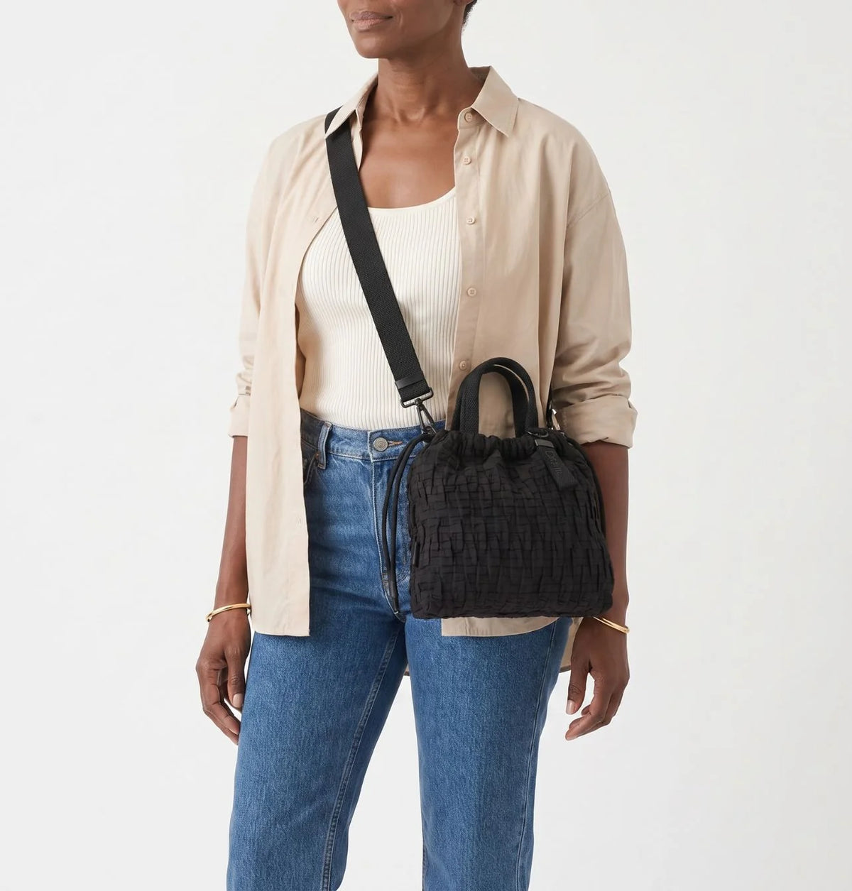 Daniella Lehavi Frankie Small Bucket Bag, Black 